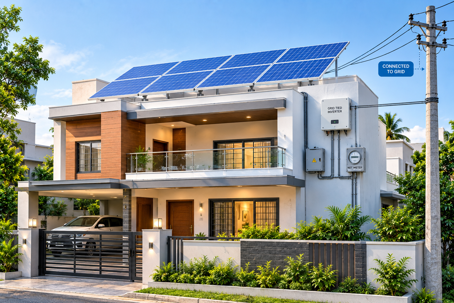 On-Grid Solar — solar installation in Kataka, Odisha